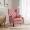 Fauteuil Rose Velours 619880619880