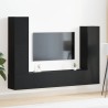 Ensemble meuble TV 6 pcs Chêne noir Bois d'ingénierie 619881619881