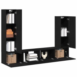 Ensemble meuble TV 6 pcs Chêne noir Bois d'ingénierie 619881619881