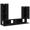 Ensemble meuble TV 6 pcs Chêne noir Bois d'ingénierie 619881619881