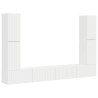 Ensemble meuble TV 8 pcs Blanc Bois d'ingénierie 619882619882