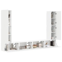 Ensemble meuble TV 8 pcs Blanc Bois d'ingénierie 619882619882