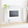Ensemble meuble TV 8 pcs Blanc Bois d'ingénierie 619882619882