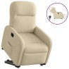 Fauteuil inclinable électrique crème tissu 619885619885