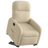 Fauteuil inclinable électrique crème tissu 619885619885