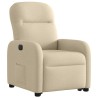 Fauteuil inclinable électrique crème tissu 619885619885