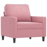 Fauteuil avec repose-pied Rose 60 cm Velours 619889619889