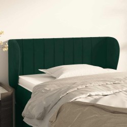 Tête de lit avec oreilles Vert foncé 83x23x78/88 cm Velours 619892619892