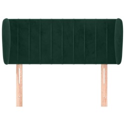 Tête de lit avec oreilles Vert foncé 83x23x78/88 cm Velours 619892619892