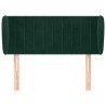 Tête de lit avec oreilles Vert foncé 83x23x78/88 cm Velours 619892619892