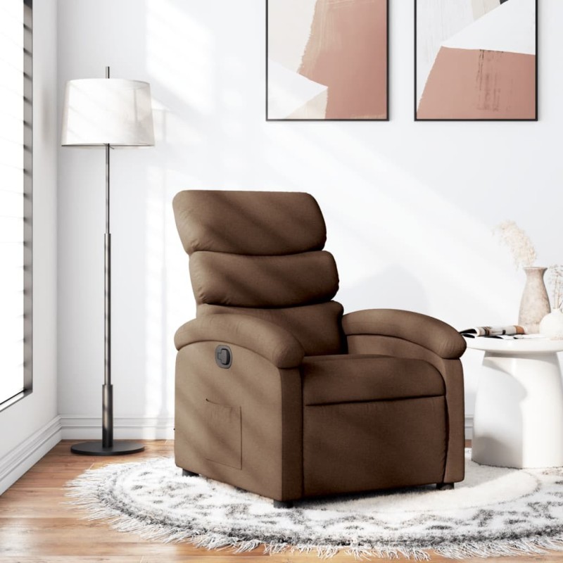 Fauteuil inclinable Marron Tissu 619896619896