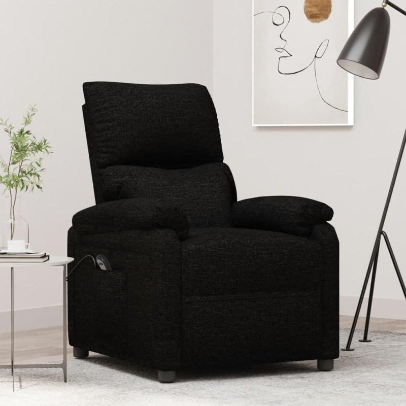 Fauteuil inclinable électrique Noir Tissu 619897619897
