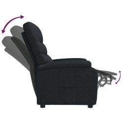 Fauteuil inclinable Noir Tissu 619898619898
