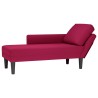 Fauteuil long avec coussin et accoudoir droit rouge bordeaux 619899619899