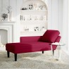 Fauteuil long avec coussin et accoudoir droit rouge bordeaux 619899619899