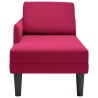 Fauteuil long avec coussin et accoudoir droit rouge bordeaux 619899619899