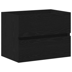 Meuble de Lavabo de Salle de Bain Chêne noir 60 x 38,5 x 45 cm 619901619901