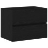 Meuble de Lavabo de Salle de Bain Chêne noir 60 x 38,5 x 45 cm 619901619901