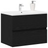 Meuble de Lavabo de Salle de Bain Chêne noir 60 x 38,5 x 45 cm 619901619901