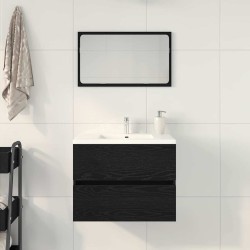 Meuble de Lavabo de Salle de Bain Chêne noir 60 x 38,5 x 45 cm 619901619901