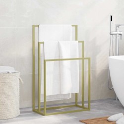 Porte-serviettes sur pied Doré 48x24x79 cm Fer 619908619908
