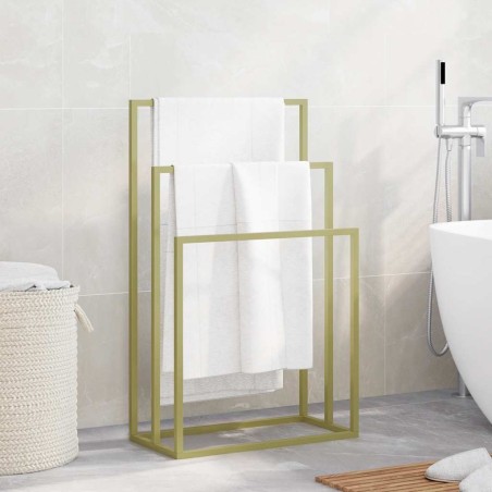 Porte-serviettes sur pied Doré 48x24x79 cm Fer 619908619908