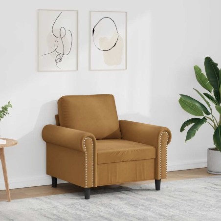 Fauteuil Marron 60 cm Velours 619909619909