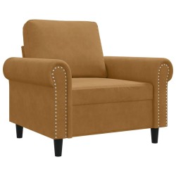 Fauteuil Marron 60 cm Velours 619909619909