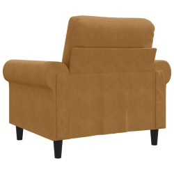 Fauteuil Marron 60 cm Velours 619909619909