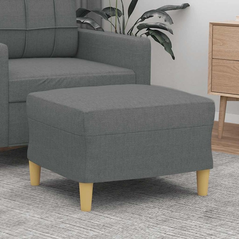 Repose-pied Gris foncé 60x50x41 cm Tissu 619910619910