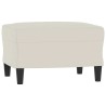 Fauteuil avec repose-pied Crème 60 cm Velours 619911619911