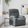 Fauteuil de massage inclinable gris similicuir 619916619916