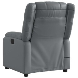 Fauteuil de massage inclinable gris similicuir 619916619916