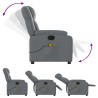 Fauteuil de massage inclinable gris similicuir 619916619916