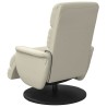 Fauteuil inclinable de massage et repose-pieds crème similicuir 619917619917