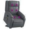 Fauteuil inclinable de massage électrique gris similicuir 619918619918