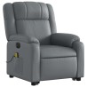 Fauteuil inclinable de massage électrique gris similicuir 619918619918