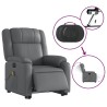 Fauteuil inclinable de massage électrique gris similicuir 619918619918