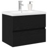 Meuble de Lavabo de Salle de Bain Chêne noir 60 x 39 x 62 cm 619921619921