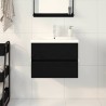 Meuble de Lavabo de Salle de Bain Chêne noir 60 x 39 x 62 cm 619921619921