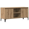 Meuble TV chêne artisanal 102x35x50 cm bois d'ingénierie 619923619923