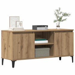 Meuble TV chêne artisanal 102x35x50 cm bois d'ingénierie 619923619923