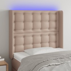 Tête de lit à LED Cappuccino 103x16x118/128 cm Similicuir 619924619924