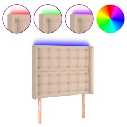 Tête de lit à LED Cappuccino 103x16x118/128 cm Similicuir 619924619924