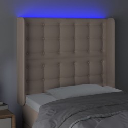Tête de lit à LED Cappuccino 103x16x118/128 cm Similicuir 619924619924