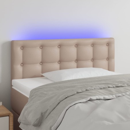 Tête de lit à LED Cappuccino 100x5x78/88 cm Similicuir 619925619925