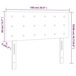Tête de lit à LED Cappuccino 100x5x78/88 cm Similicuir 619925619925