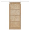 Porte coulissante Naturel et Blanc 86 x 198,5 cm 619926619926