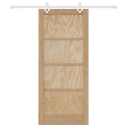 Porte coulissante Naturel et Blanc 86 x 198,5 cm 619927619927