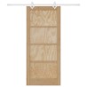 Porte coulissante Naturel et Blanc 86 x 198,5 cm 619927619927